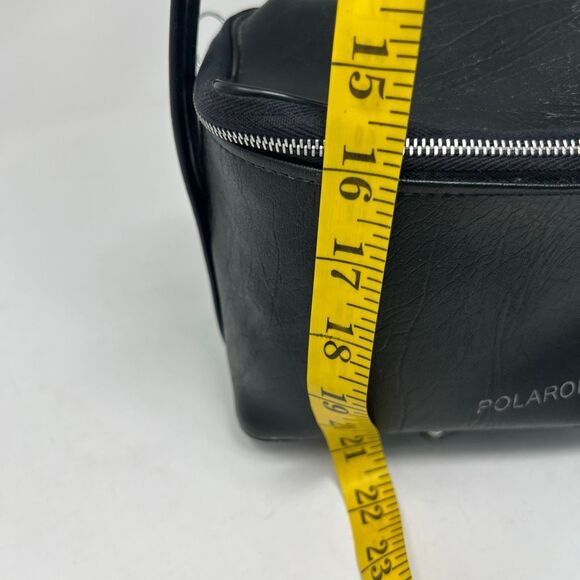 Vintage POLAROID SX70 One Step Camera Bag Black Vinyl Carrying Case Shoulder Bag - Picture 2 of 14